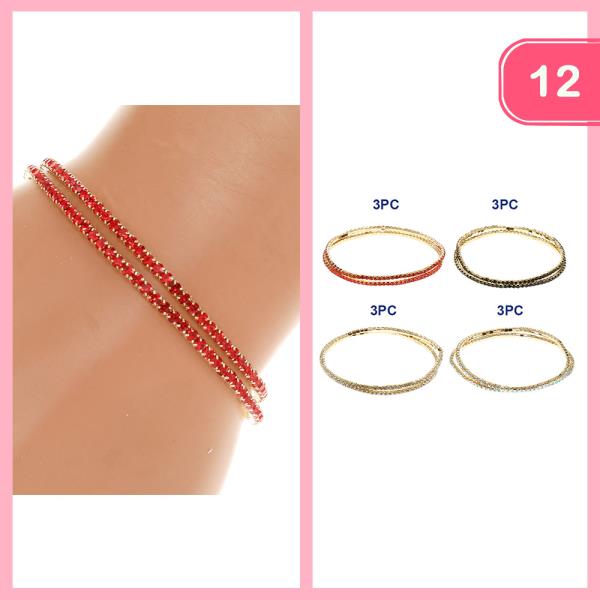 RHINESTONE LAYERED BRACELET (12 UNITS)
