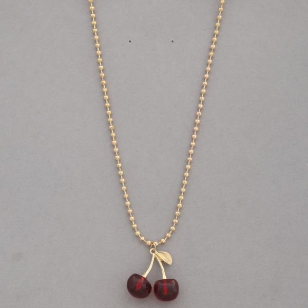 SDJ CHERRY PENDANT NECKLACE