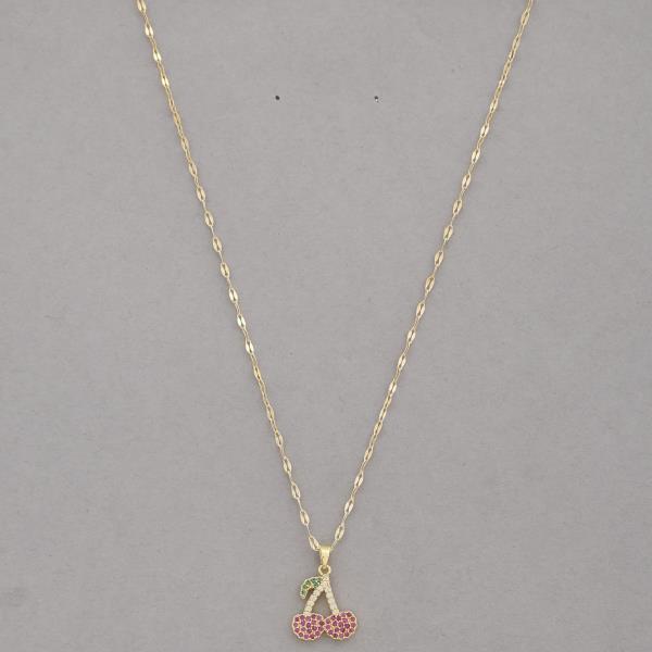 SDJ RHINESTONE CHARM NECKLACE