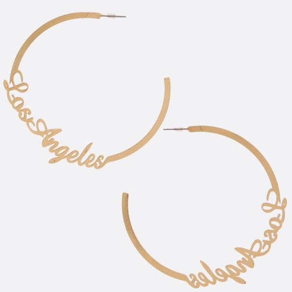 SDJ LOS ANGELES OPEN HOOP EARRING
