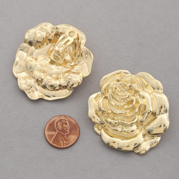 SDJ ROSE METAL CLIP EARRING