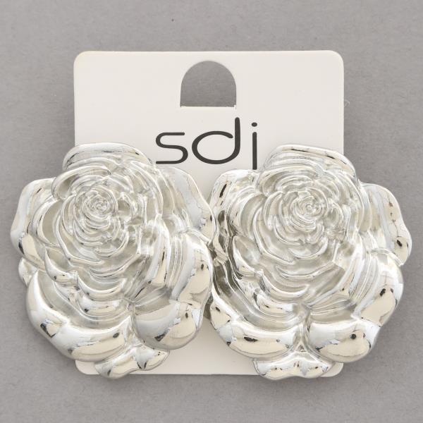 SDJ ROSE METAL CLIP EARRING