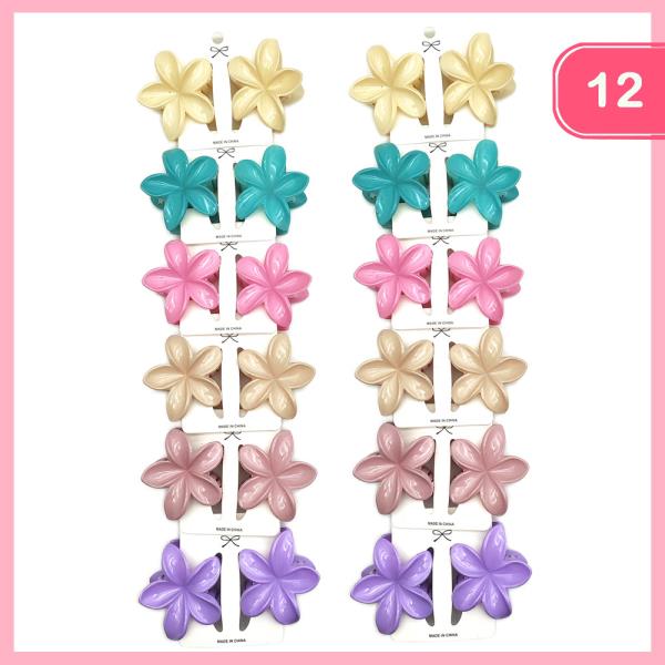 TROPICAL FLOWER HAIR CLAW CLIP (12 UNITS)