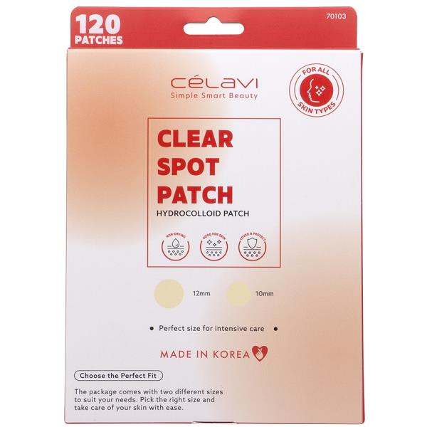 CELAVI CLEAR HYDROCOLLOID 120 SPOT PATCHES