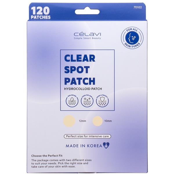 CELAVI CLEAR HYDROCOLLOID 120 PATCHES