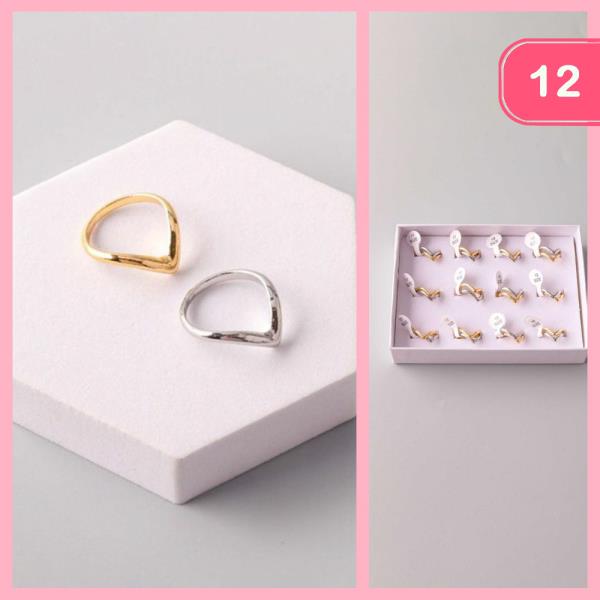 DUAL POINTED LAYER RINGS (12 UNITS)
