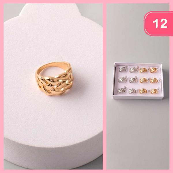 METAL WOVEN RING (12 UNITS)