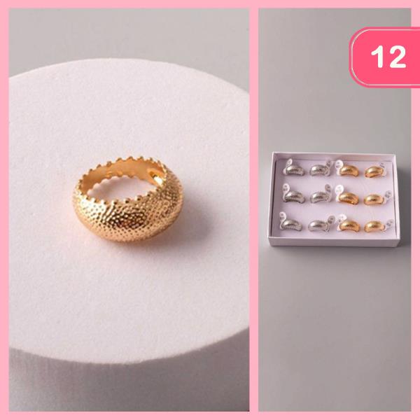 POKE TEXTURED CHUNK RING (12 UNITS)