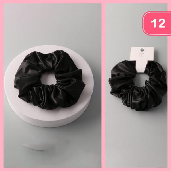 LEATHER HAIR SCRUNCHIE (12 UNITS)