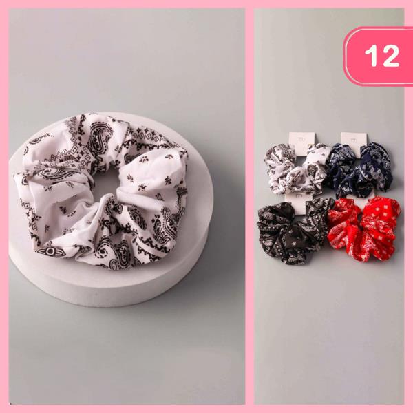 BANDANA HAIR SCRUNCHIE (12 UNITS)
