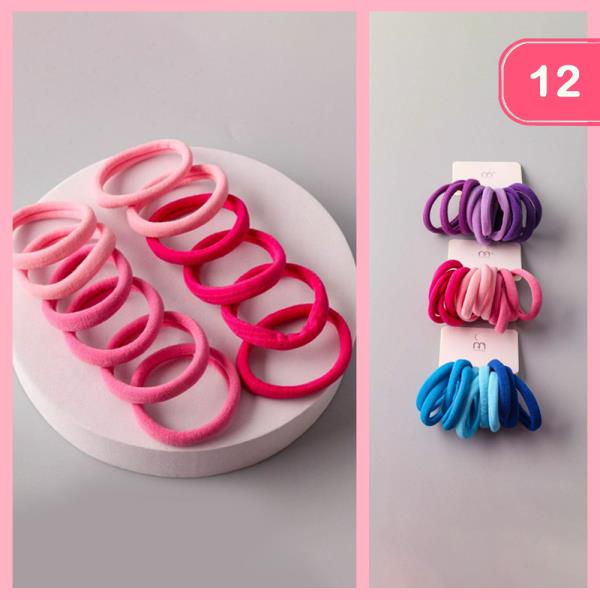 ROLLED HAIR TIES (12 UNITS)