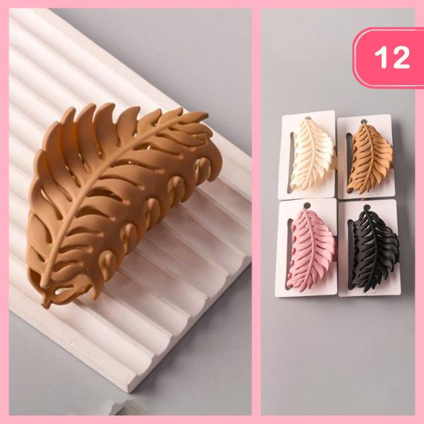 MATTE LEAF CLAW CLIP (12 UNITS)