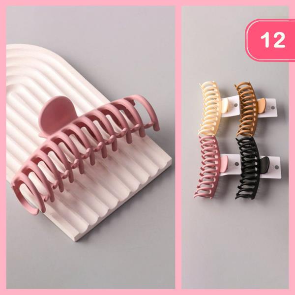 LONG ROUND COMB CLAW CLIP (12 UNITS)