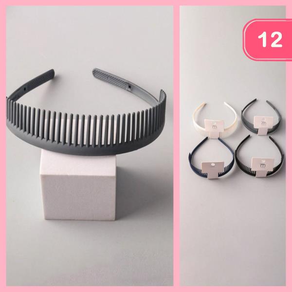 MATTE COMB HEADBAND (12 UNITS)