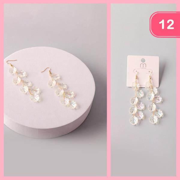 AB SHELL TASSEL DROP EARRING (12 UNITS)