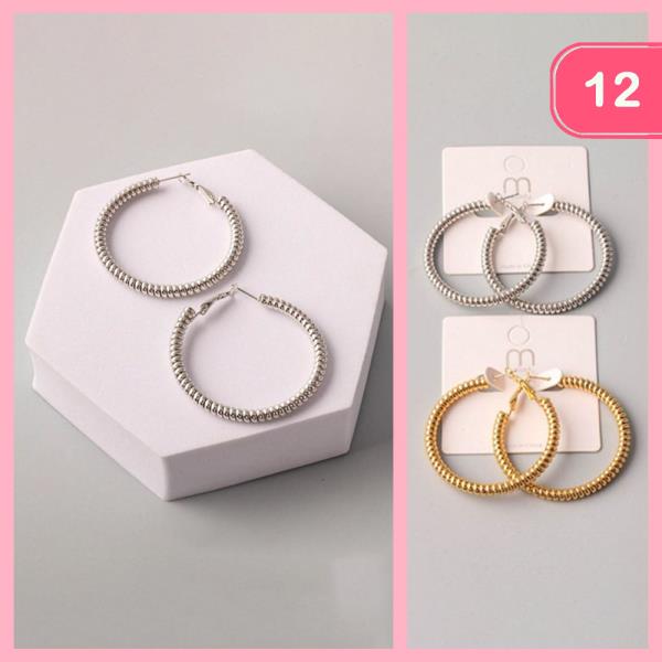 COIL HOOP EARRING (12 UNITS)