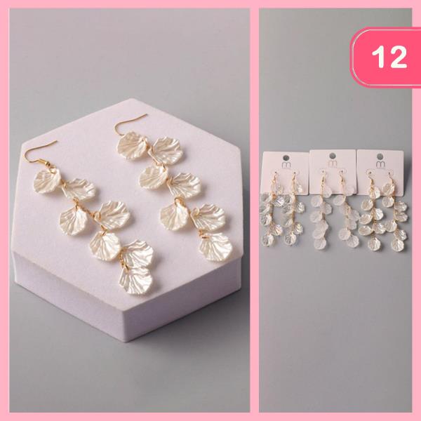 PEARL SHELLS TASSEL DROP EARRING (12 UNITS)