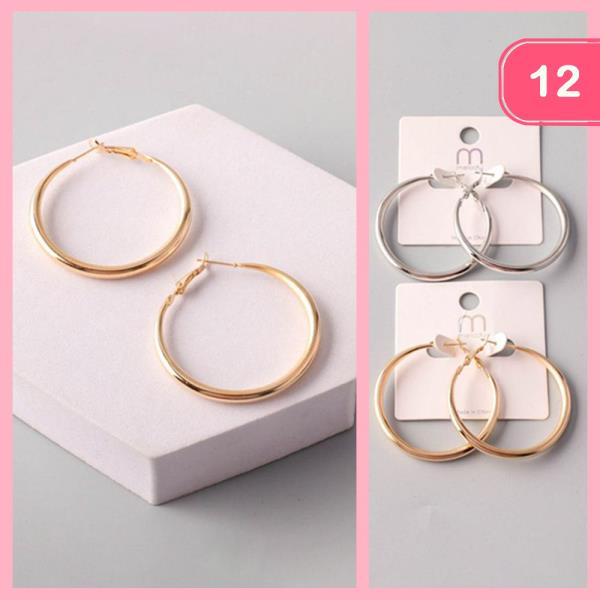GRADUATED HOOP EARRING (12 UNITS)