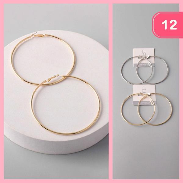 LARGE HOOP EARRING (12 UNITS)