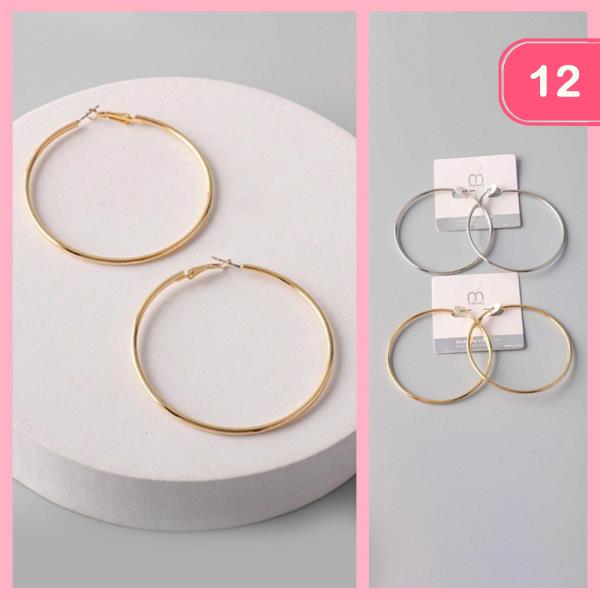 LARGE HOOP EARRING (12 UNITS)