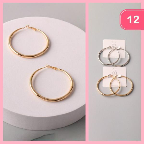 HOOP EARRINGS (12 UNITS)