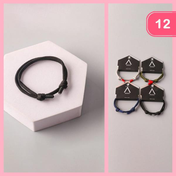 PARACORD TIED BRACELET (12 UNITS)