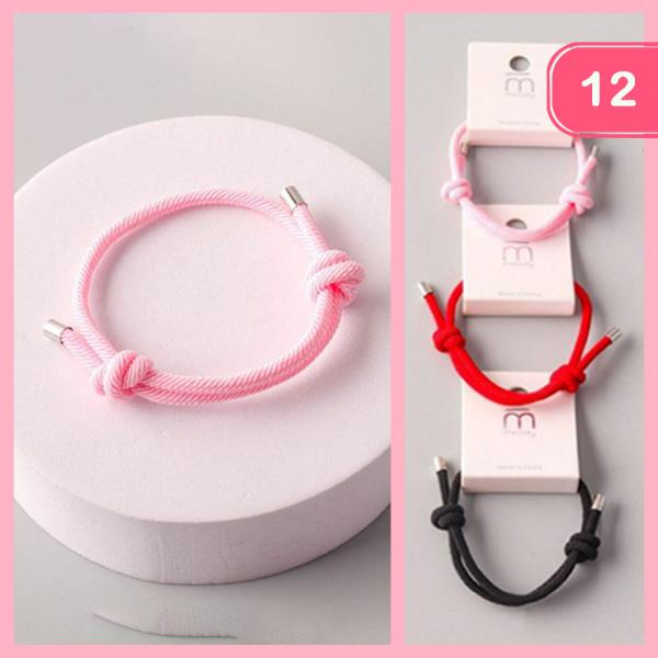 KNOTTED CORD BRACELET (12 UNITS)