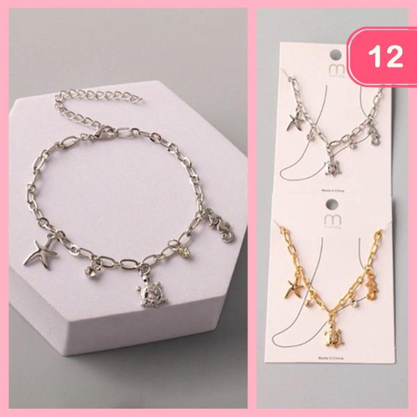 OCEANIC CHARM ANKLET (12 UNITS)