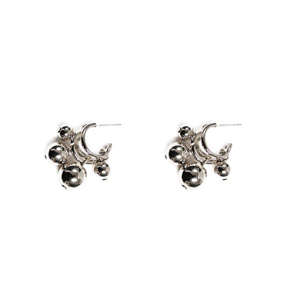 BALL BEAD HUGGIE EARRING