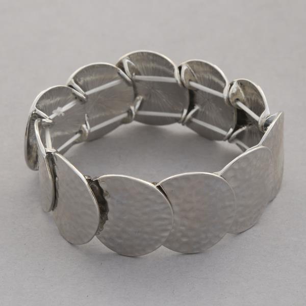 HAMMERED METAL ROUND LINK BRACELET
