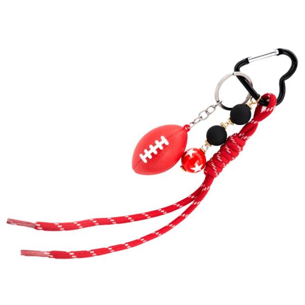 FOOTBALL CHARM ROPE HEART BAG CHARM