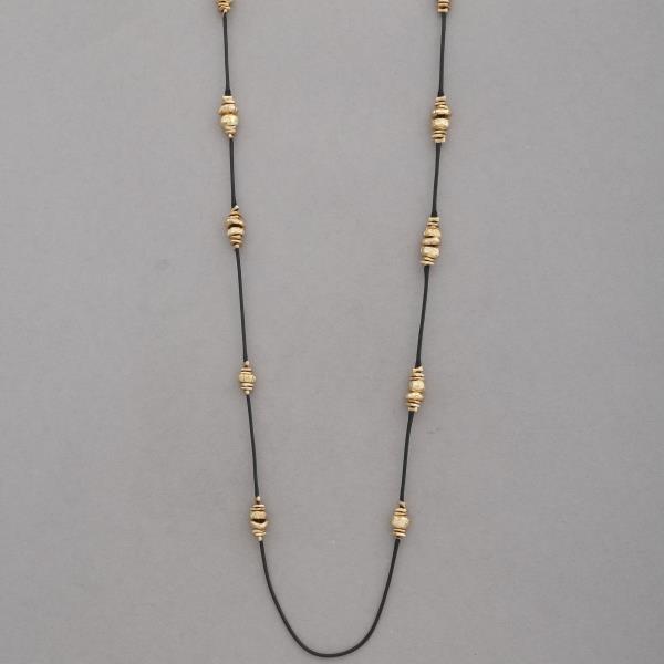 METAL BEAD STATION NECKLACE