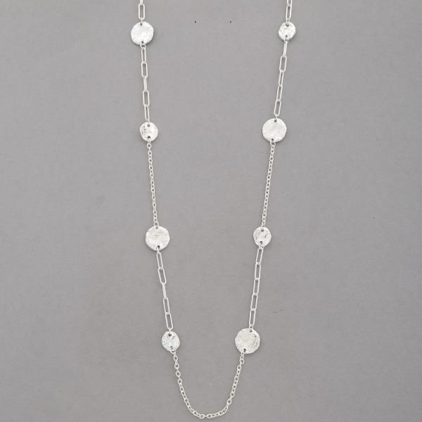 HAMMERED COIN STATION METAL NECKLACE