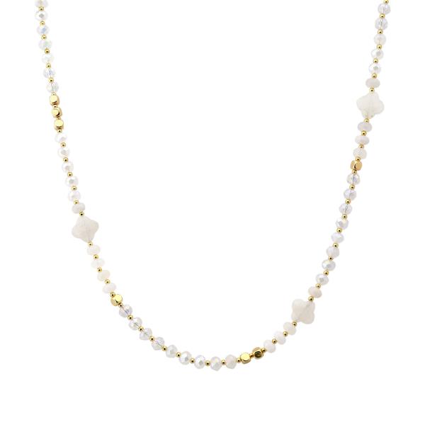 MARBLING CLOVER BEAD NECKLACE