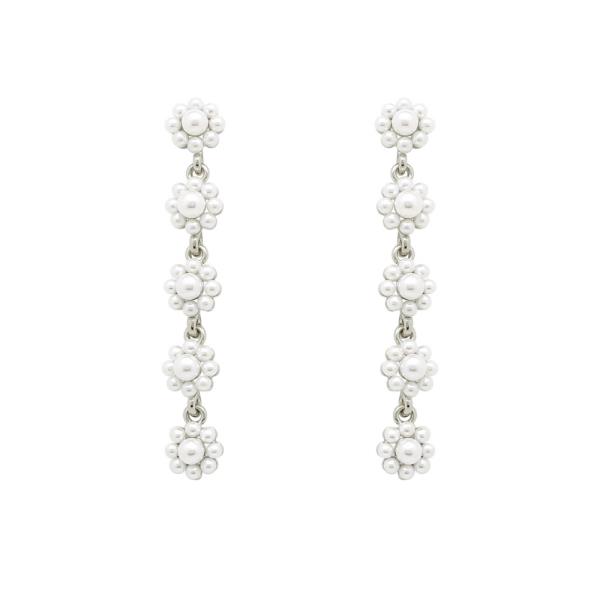 PEARL FLOWER DANGLE EARRING