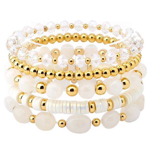 OVAL MULTI BEAD BRACELET SET