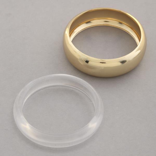 SDJ CLEAR METAL BANGLE BRACELET SET