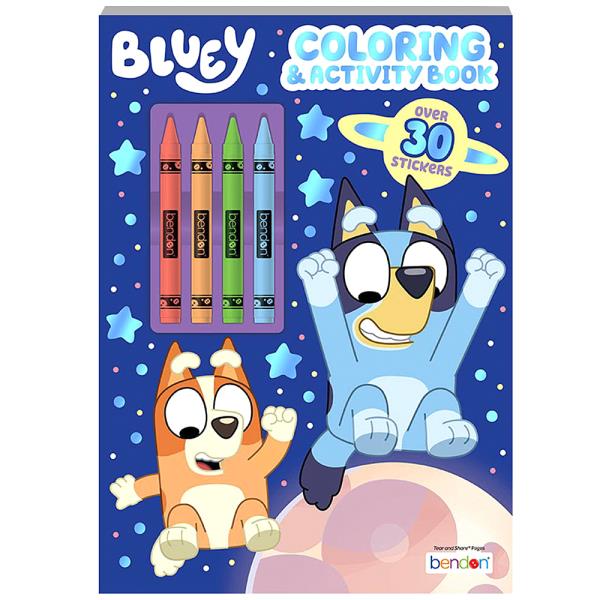 BLUEY COLORING AND ACTIVITY BOOK W CRAYONS