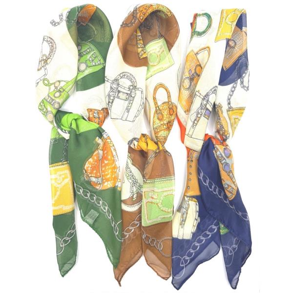 MULTI BAG PRINT SIKLY BANDANA NECK SCARF