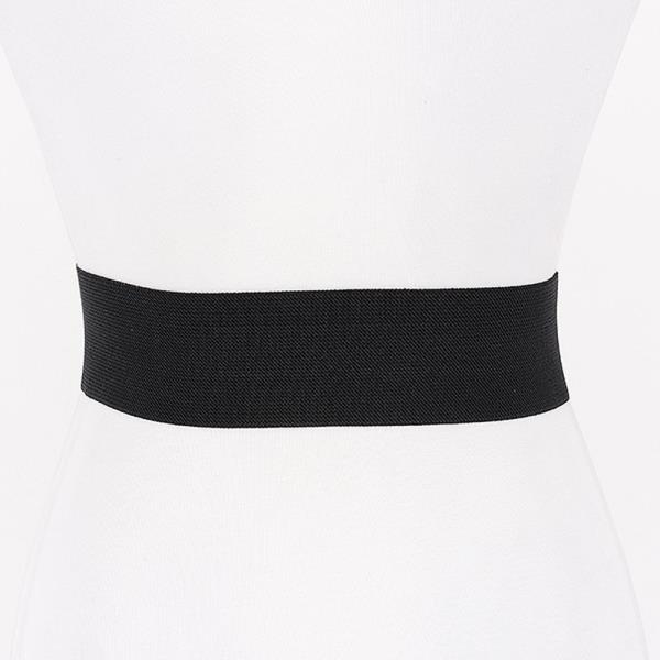 DOUBLE METAL HEART BUCKLE STRETCH BELT