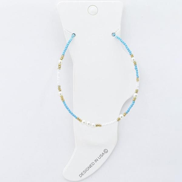 PEARL SEED BEAD ANKLET
