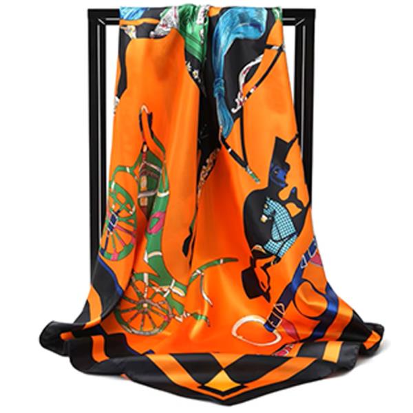 MULTI PATTERN SILKY BANDANA NECK SQUARE SCARF