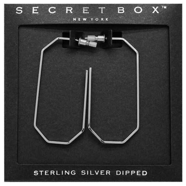 SECRET BOX GEO SHAPE 14K GOLD DIPPED EARRING