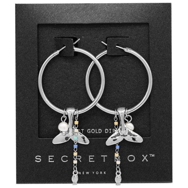 SECRET BOX 14K GOLD DIPPED HOOP EARRING