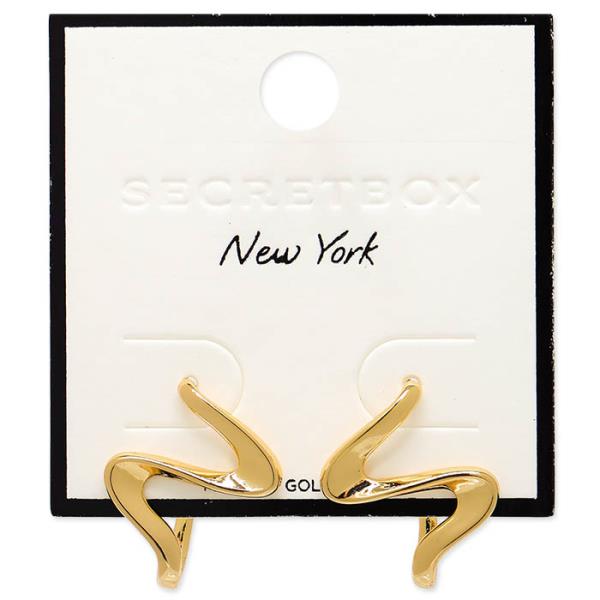SECRET BOX METAL GOLD DIPPED EARRING