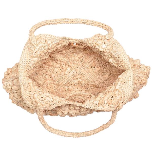 FLORAL WOVEN DESIGN BETH TOTE BAG