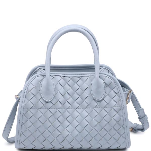 WOVEN DESIGN KRISTIE SATCHEL BAG