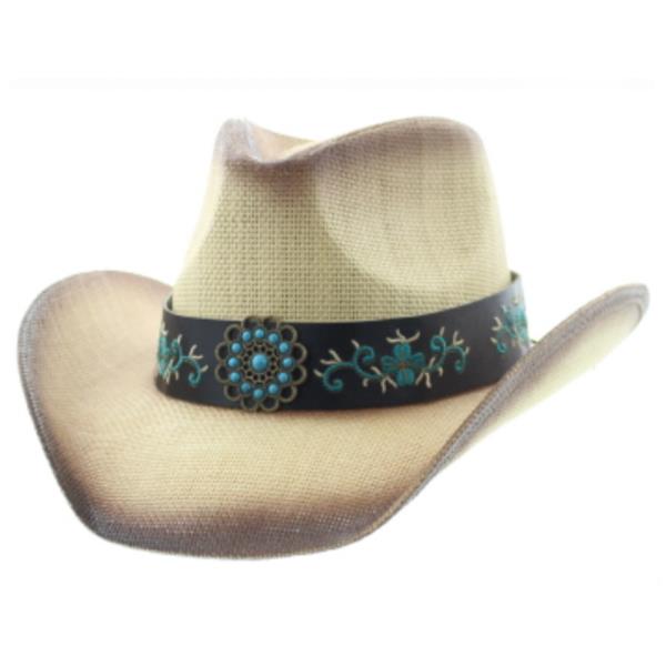 TQ STONE WESTERN STYLE BAND COWBOY HAT