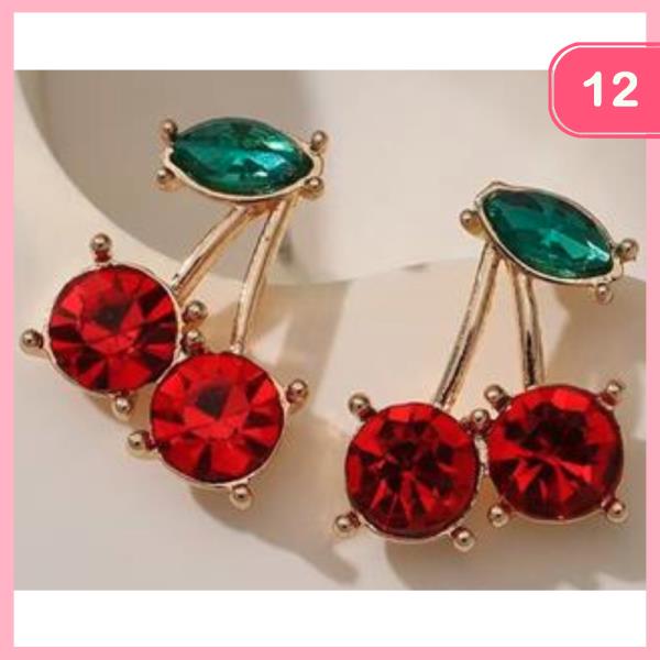 CHERRY EARRINGS (12 UNITS)