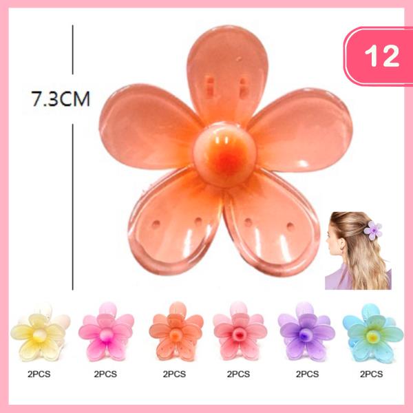 FLOWER HIAR CLAW CLIP (12 UNITS)